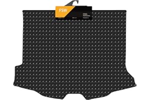 FSW - Tailored Mats - Fits VOLVO V60 2011-2018 Estate Boot Mat - Rubber - Non Slip Car Boot Floor Mat, Heavy Duty 3mm Rubber - Waterproof, Anti Slip Boot Mat, Edged With Black Cloth Binding