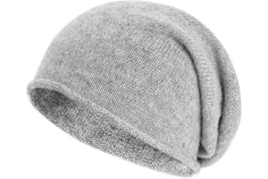 Villand Cappello Slouchy in Cashmere al 100% per Donne, Morbida Cuffia in Cashmere Calda per Signore