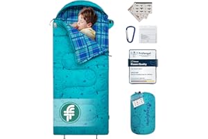 KingCamp Sac de Couchage Enfant en Flanelle et Coton 3-4 Saisons, Hiver Compact Couverture pour Camping Voyage Tentes Randonnée Extérieur Intérieur, 170 * 70cm