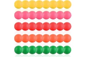 GBACHOOSE 40 Pcs Golf Practice Balls, 42mm Colored Soft Foam Golf Balls, Elastic Golf Training Ball for Beginner Indoor Outdoor Backyard Training