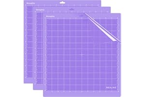 REALIKE Agarre Fuerte Adhesivo Alfombrilla de Corte 3 uds 12X12” de Adherencia Cutting Mat paraTodas las Máquinas Silhouette Cameo y Cricut