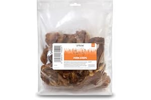 UPRAW Pigs Ears Strips For Dogs (500g) 100% Natural Air Dried Dog Treats, Dog Pork Strips, High in Protein, Aids Muscle and Tissue Repair, Contains Collagen for Healthy Coats and Skin And Dental Care
