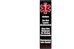 HELP BELTS Autism Help Belt 9” Medical Alert Seat Belt Cover with Inside Pocket, Medical Form and Online Fillable Forms (Black)…