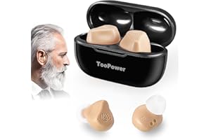 TOOPOWER Hearing Amplifier for Seniors & Adults Rechargeable with Noise Cancelling,Digital Devices for Super Nature Sound,3Different Modes,Adjustable Volume in 5 Levels,Dual Microphone,No Whistling Sound