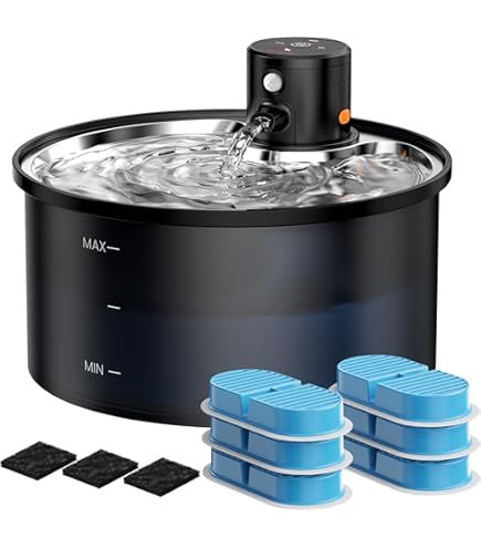 6 Filtres De Rechange Pour Fontaine à Eau Chat - Triple Filtration (résine, Charbon Actif) - 9