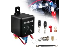 UCKASAYFY Remote Battery Isolator Disconnect Switch 250A 12V Car Kill Switch Cut Off Switches for Truck Auto Atv RV Vehicle