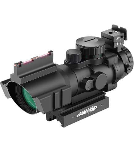 Lunette De Visée Tactique ACEXIER 1x40 – Point Rouge/vert, Avec Loupe 3x, Rail 11/20 Mm, Noir Mat
