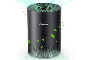 Chuboor Luftreiniger Allergiker, HEPA Luftfilter gegen Schimmel, Staub und Tierhaare 185m³/h CADR für Schlafzimmer bis zu 40m², Luftqualitätsanzeige, Auto-Modus, 3 Geschwindigkeiten, 25dB