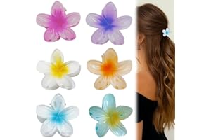 DONOONIS Pince Cheveux Fleur, Lot de 6 Pinces Fleurs à Cheveux Pour Femmes Différentes Couleurs Maintien Fort, Pince Fleur Pour Filles et Femmes Coiffure, Cheveux Epais et Fins