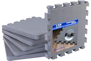‎BODENMAX BodenMax® Eva Puzzlematte 2,5 cm extra dick – 150 % mehr Schutz – Fitnessmatte Bodenschutzmatte rutschfest – 32x32 cm – 6/18/36 Teile – für Heimtraining, Fitnessgeräte & Garage
