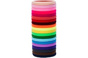 EBOOT 20 Pieces Large Cotton Stretch Hair Ties Bands Rope Ponytail Holders Headband for Thick Heavy and Curly Hair