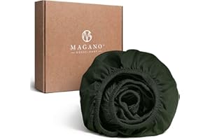MAGANO® Prześcieradło premium z gumką 140 x 200 cm, miękkie i nie wymaga prasowania, hipoalergiczne i oddychające, 140 x 200 cm, ciemnozielone