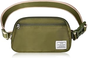 DMLuna Small Crossbody Bags for Women Trendy, Lightweight Waist Pack for Women & Men, Mini Belt Bag, Waist Bag with Adjustable Strap for Running Workout Traveling, Olive Green
