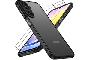 iVoler Hülle für Samsung Galaxy A26 5G mit 2 Stück Panzer Schutz Glas, [Militärstandard] Stoßfest [Kameraschutz] Handyhülle, Matt Durchscheinende Rückseite Anti-Fingerabdruck Schutzhülle Case, Schwarz