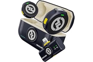 HollyView Hollyland Lark M2 bezprzewodowy mikrofon lavalier do iPhone Lightning MFi, 48 kHz / 24 bit Hi-Fi Audio 30H, zasięg 300 m, ENC antyczny, bezprzewodowy mikrofon do Vloga YouTube