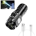 OneNine LED Torch, 400mAh Rechargeable Torch with Magnetic Adsorption, 5 Lighting Modes Waterproof Handheld Flashlights for Power Cuts, Camping, Hiking, Outdoor