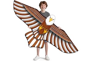 YNANIMERY Huge Eagle Kite for Children and Adults, Kites for Kids Ages 4-8 Easy to Fly, Perfect for Beginners, Beach Kites for Outdoor Activities Games Family Trip