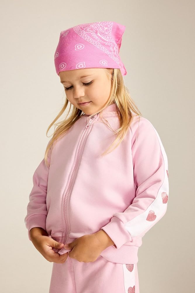 DeFacto Kalp Baskılı Kalın Sweatshirt Kumaşı Fermuarlı Sweathirt Hırka Kız Bebek I0212A526AU