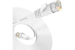 NIXSTO Kabel Ethernetowy 3 m, Cat 6 High Speed Flat Lan Cable Szybszy niż Cat5e/Cat5, kabel internetowy ze złączem RJ45, kompatybilny z routerem, modenm, laptopem, idealny do gier.