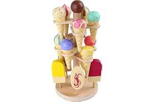 porte-glace en bois mobile à petits pieds, accessoires pour épiceries et cuisines pour enfants, à partir de 3 ans, 1248