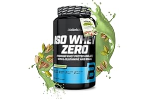 BioTechUSA Iso Whey Zero | Premium Whey Protein Isolate | Grass-Fed | Enzyme-Free | Sugar- and Gluten-free, 908 g, Pistachio