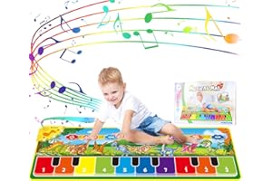 AniSqui Mata fortepianowa dla dzieci, duży rozmiar (100 x 35 cm), mata do tańca dla dzieci, prezenty urodzinowe, prezent dla dziewcząt, mata muzyczna do fortepianu dla dzieci