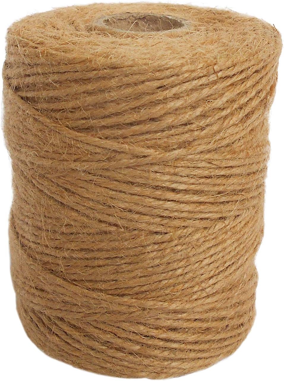ANSIO Natural Jute Twine, 101 m / 333 ft – 2 mm 3-ply Rustic Brown Garden Twine String for Crafts, Floristry, Gift Wrapping & Plant Tying - Pack of 1