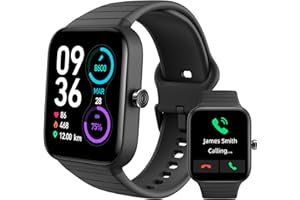 Delvfire Smart Watch for Men Women (Answer/Make Call), Alexa Built-in, 1.8" Touch Screen Fitness Watch with Sp02 Heart Rate Sleep Monitor, 100 Sports, Waterproof Step Counter Watch for iPhone Android