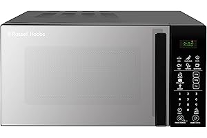 Russell Hobbs RHMT2004B 20 L 800 W Touch Control Digital Solo Microwave in Black with 10 Power Levels, 6 Auto Cook Menus, Defrost Control, Clock and Timer