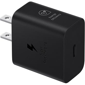 samsung 25w Charger Without Cabel (Black) USB for Cellular Phones