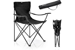 ‎METEOR Krzesło Kempingowe Składane Wędkarskie Ogrodowe Turystyczne Trwały Fotel na Zewnątrz z Uchwytem na Kubek Kemping Festiwale Ogród Przyczepa Wędkarstwo Grill Lekki Dorośli Dzieci Meteor