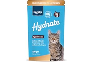 KARNLEA Hydration for Cats 100g | Mix as Needed Water Soluble | Up to 3 LTS | Electrolytes for Cats | Drinking Aid for Cats | Gentle on Digestion | Delicious & Healthy | Suitable for All Ages | Hydration Aid