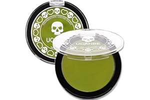 UCANBE Pittura Viso Verde Fondotinta, Face Paint Sicuro e Non Tossico, Body Painting per Halloween, Carnevale, Teatro, Film, Cosplay, Giocando Clowns Zombies Vampires Skeletons