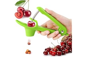 ADLUH Denoyauteur Cerise,Dénoyauteur Cerises,Denoyauteur Olives,Dénoyauteur de Cerises avec Tige en Acier Inoxydable et Support en Silicone de Qualité Alimentaire pour Faire la Cerises Confiture,Cuisine