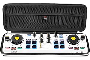 FBLFOBELI EVA Hard Storage Case Compatible with Hercules DJ Control Mix 2/1 or Hercules DJ DJControl Starlight Pocket USB DJ Controller, Shockproof Protective Carrying Bag (Case Only)