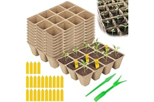 FGJCJ Anzuchttöpfe 120 Stück Anzuchttöpfe Eckig 4x4cm, Anzuchttöpfe Klein Pflanztöpfe Anzucht für Pflanzen, Torftöpfe Anzuchttöpfe Biologisch Abbaubare, Saattopf Anzucht Topf Vierkant Töpfe