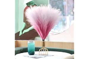 GEFIRE 30 Piezas Pampas Secas Decoracio Rosa Degradado Hierba Artificial de Pampa 55cm Flores Secas Hierba de la Pampa Deco,Hierba de Pampa Esponjosas Decoración del Hogar y para Bodas