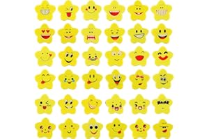 Koogel 100 Pcs Smile Novelty Erasers, Smile Rubber Erasers for Kids Party Favour Party Bag Fillers School Prize Reward