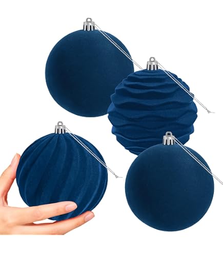 Lot De 12 Nœuds En Velours Bleu Marine Pour Sapin De Noël – Décoration Festive Et Élégante