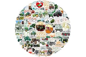 KEULABLEN 50Pcs Autocollants Tracteur Agricole, Décalcomanies Cool Imperméables pour Ordinateur Portable Guitare Skateboard, Vinyle Imperméable Cool Décalcomanies Tendances