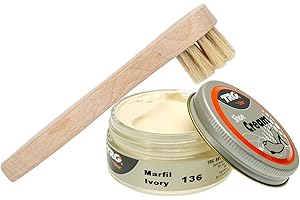 Langlauf Schuhbedarf TRG Schuhcreme mit Auftragsbürste I Lederschuh Pflege Set I Schuhputzsets Leder, Schuhbürstenset, Schuh Reinigung Set, Lederpflege Set