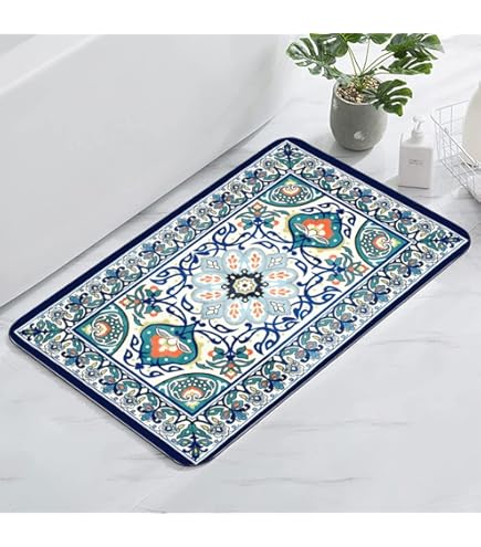 Tapis De Bain En Microfibre Galets - 50.8x76.2 Cm, Antidérapant, Doux Et Absorbant, Lavable Machine