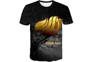 UBUB Anime Fairy Tail 3D Print T-Shirt Unisex Casual Fashion Streetwear Cosplay Hip Hop Rundhals Kurzarm Streetwear
