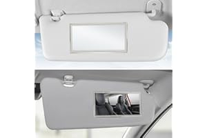 HAHHHHA 2pcs Car Sun Visor Mirror, Self-Adhesive Vanity Mirror, Portable Sun Visor HD Makeup Mirrors for Truck Suv Cars, Interior Car Mirrors Cars Accessories for Women(5.91x3.15inch)