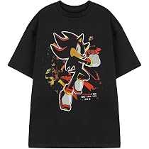 Sonic The Hedgehog Shadow Paint Mens Black Graphic Tee | Shadow