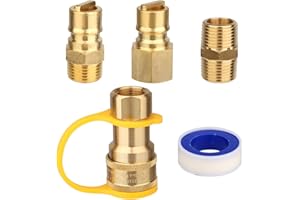 NQEUEPN 5uds Accesorios de Conexión Rápida de Gas Natural, 1/2 Pulgada Manguera de Gas Natural de Conectar Rápidamente el Gas Natural Manguera de Propano para Generadores