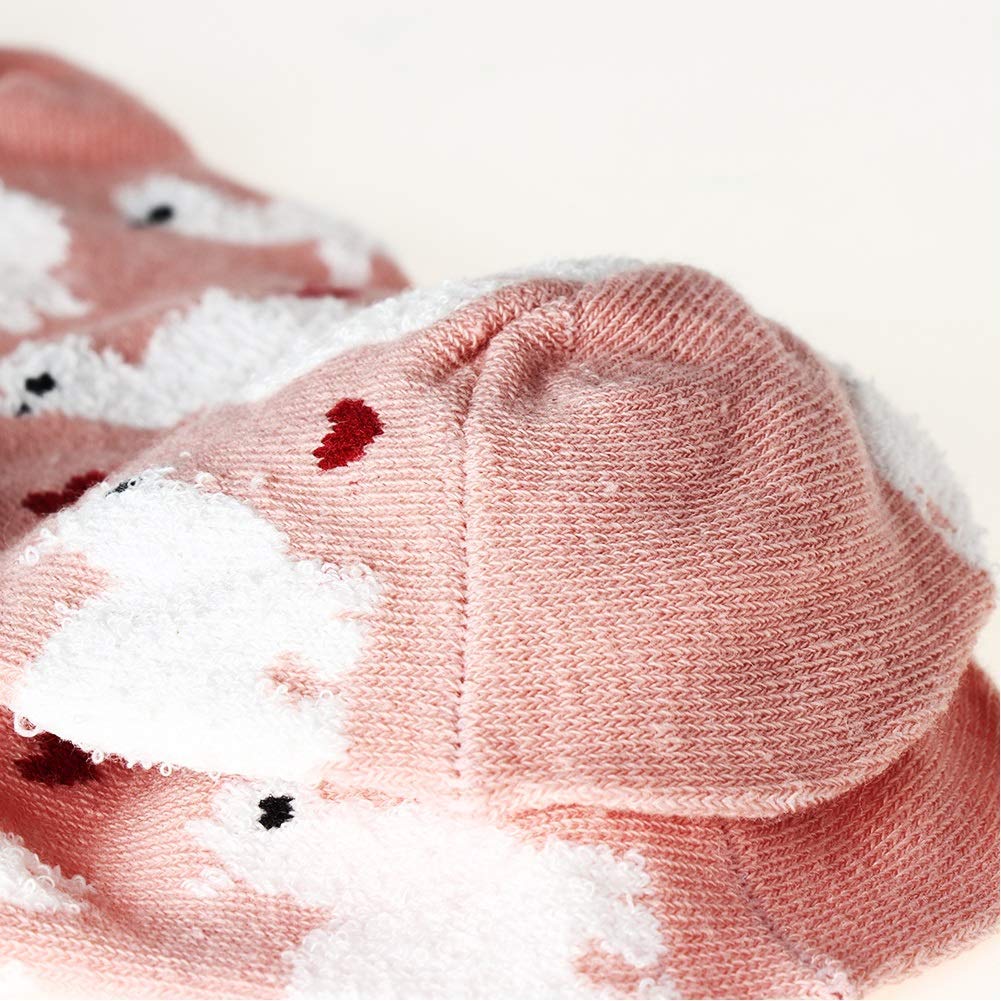 EPRHY Damen Mädchen Low Cut Socken, 5 Paar, süße Cartoon Alpaka und Herz-Muster, weiblich, Fashion Knöchel, Keine Show Socken, Baumwolle, Casual Socken, Geschenkidee, Ventil – Bild 5