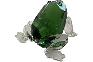 FIICO Frog Green XL Crystal Glass – 6.5 cm High – Power Animal by WWW.Vienna-Fashion.at – Vienna Austria – Display Case Decorative Display Case (510)