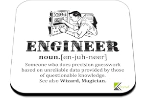 KRUZROYAL CS374 Definition Engineer Novelty Funny Coffee Tea Drink Gift Glossy MDF Wooden Coaster