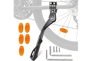 ANDIMEI Cavalletto Bici MTB per 24 26 27.5 29 - Universale Cavalletto per Fat Bicicletta Elettrica Mountain Bike, Rinforzato Cavalletto Laterale per Ebike, BMX, Specialized Bike, Carico Massimo 35Kg